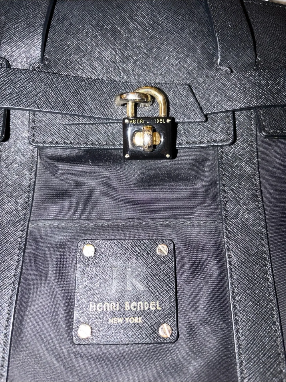 Henri Bendel Jetsetter Convertible Backpack Black Nylon Leather Wardrobe Staple